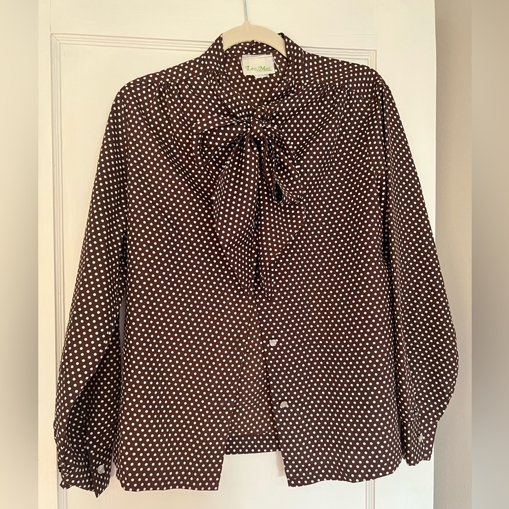 Vintage polka dot blouse size S/M